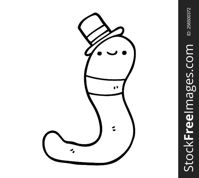 cute cartoon worm