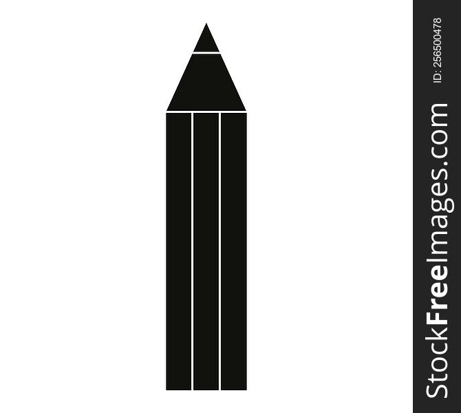 vector icon illustration of a pencil