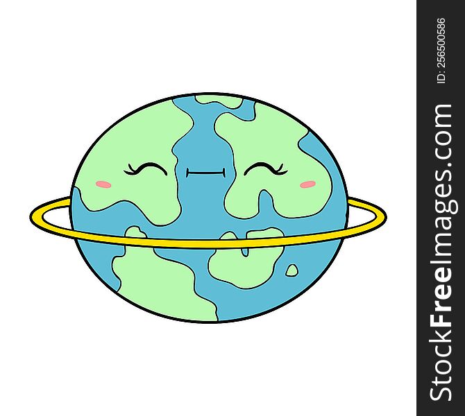 cartoon habitable alien planet. cartoon habitable alien planet