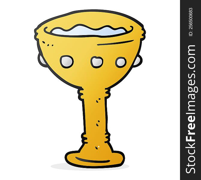 freehand drawn cartoon goblet