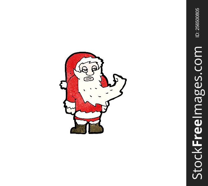 Cartoon Annoyed Santa