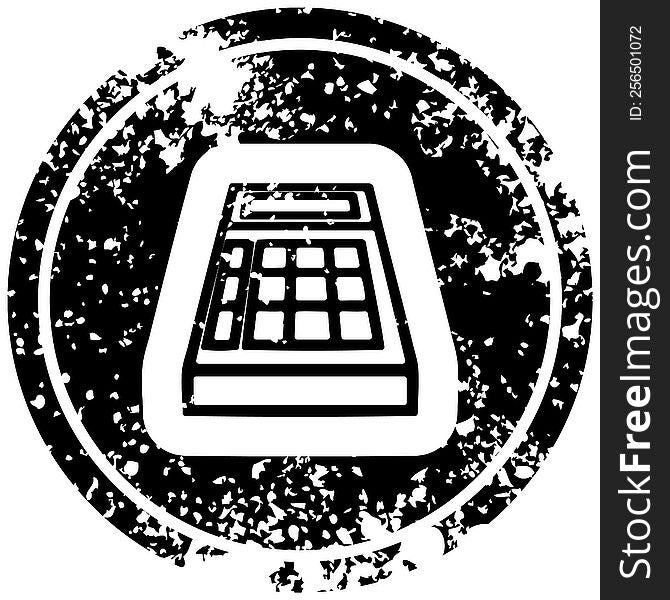 Math Calculator Distressed Icon