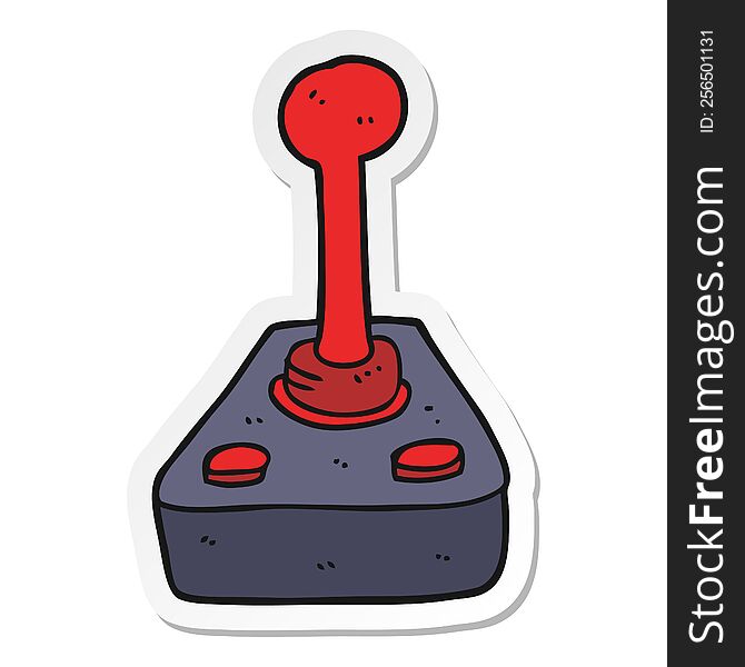 sticker of a cartoon joystick