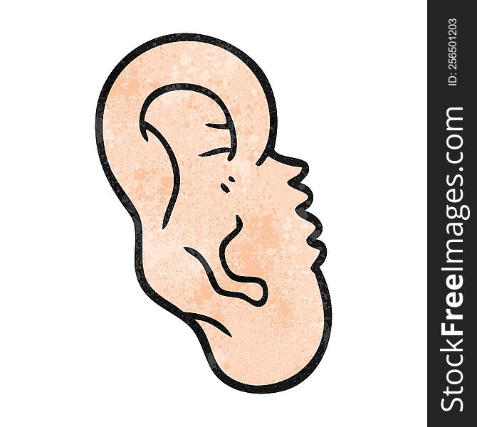 Textured Cartoon Human Ear