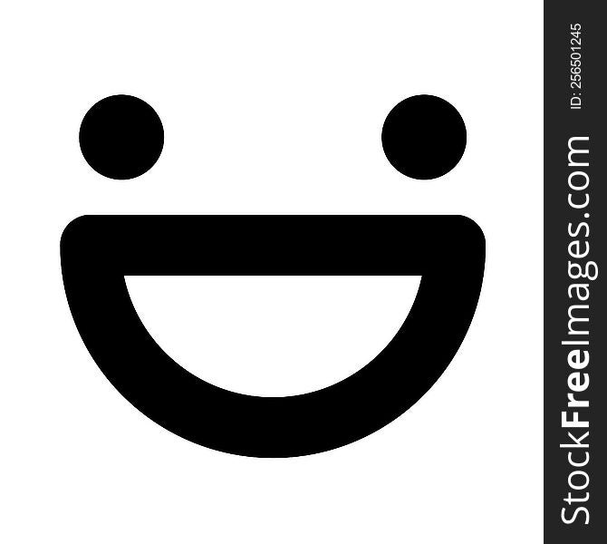 simple grinning face icon