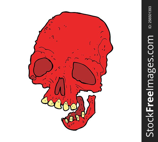 Cartoon Spooky Skull