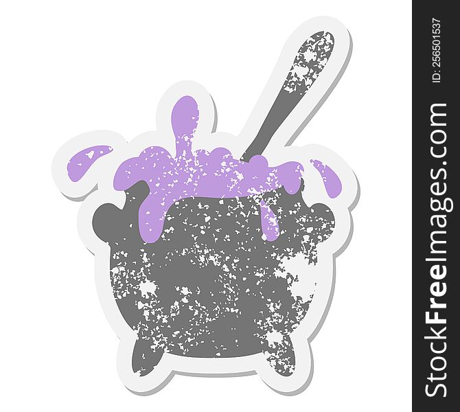 Bubbling Cauldron Grunge Sticker