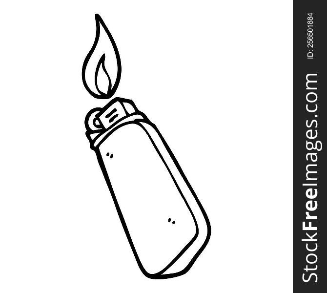 line drawing cartoon disposable lighter