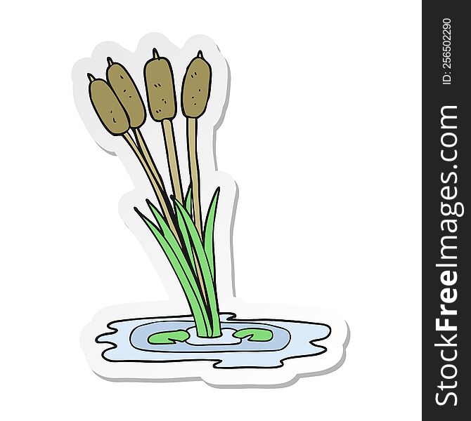sticker of a cartoon reeds