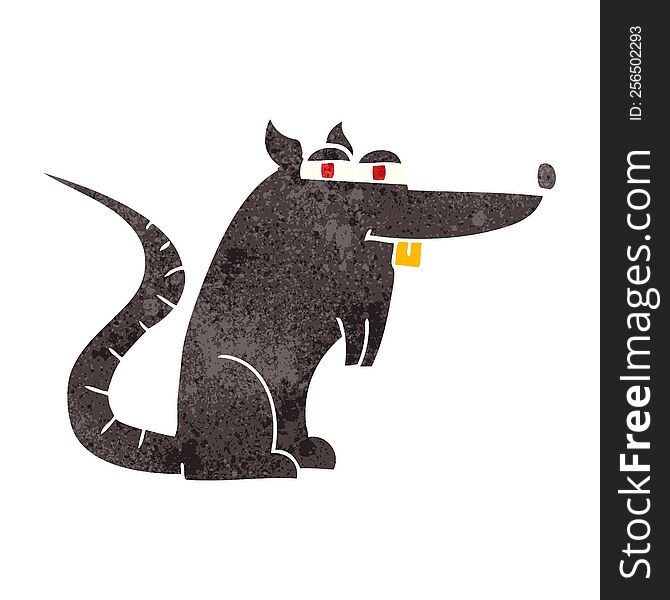 Retro Cartoon Evil Rat