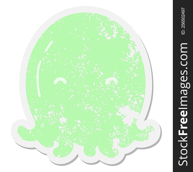 Octopus Grunge Sticker