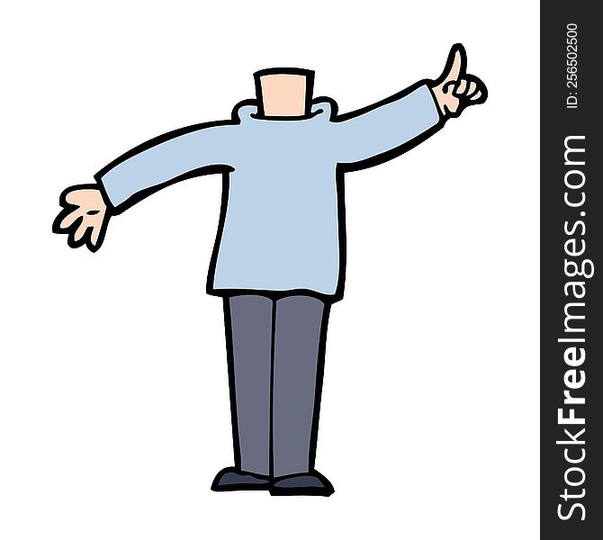cartoon body with raised hand  (mix and match cartoons or add own photos