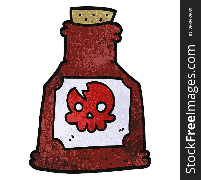 Cartoon Doodle Poison Bottle