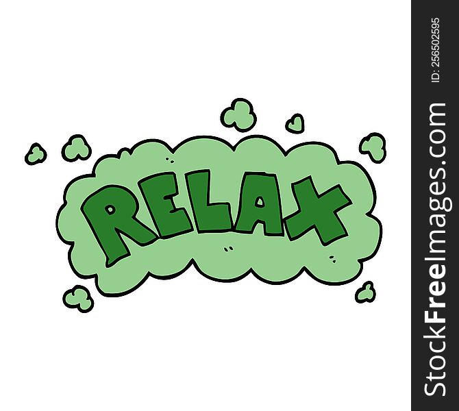 Cartoon Doodle Relax Symbol