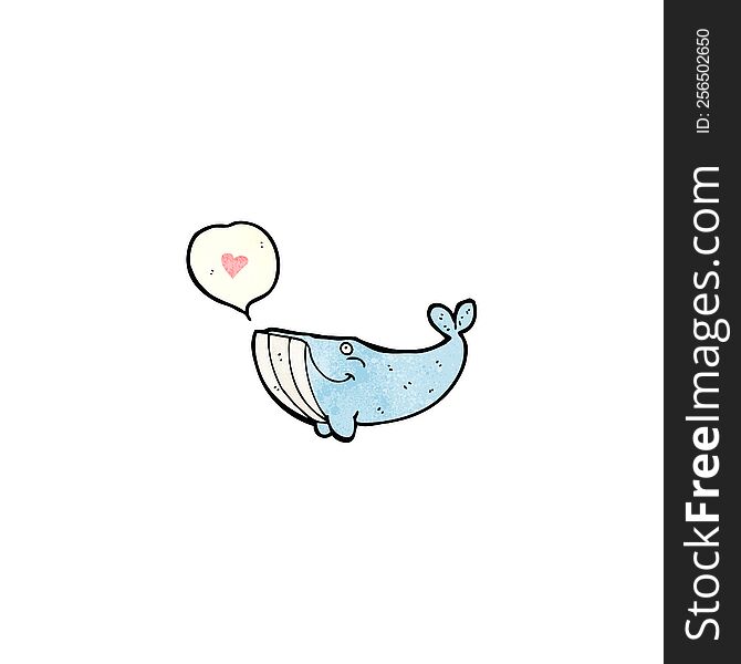 Cartoon Whale In Love