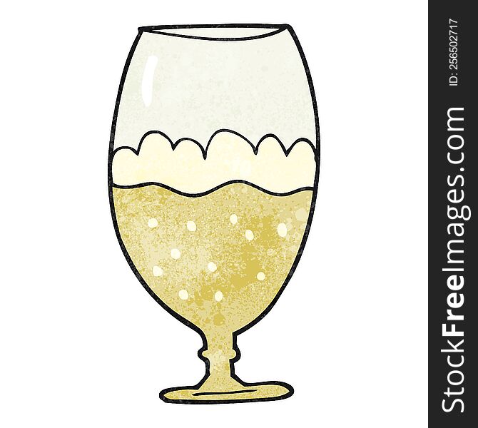 Textured Cartoon Beer In Glass