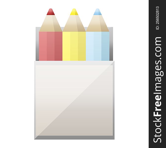 pack of coloring pencils graphic icon