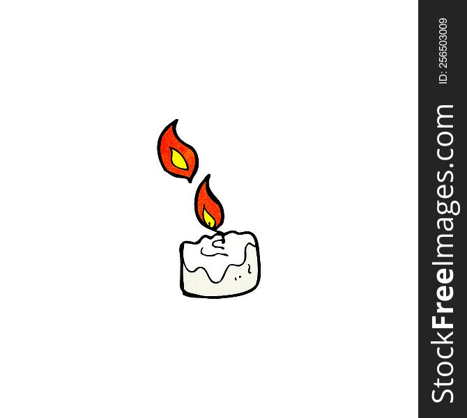 cartoon burning candle
