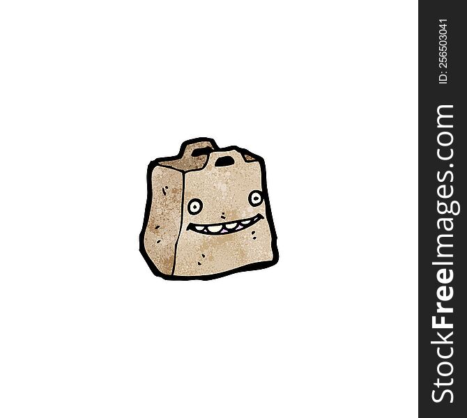 Paper Bag Cartoon Character