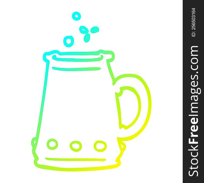 Cold Gradient Line Drawing Cartoon Jem Encrusted Cup
