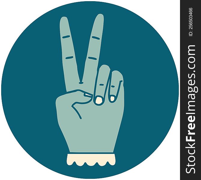 icon of peace symbol two finger hand gesture. icon of peace symbol two finger hand gesture