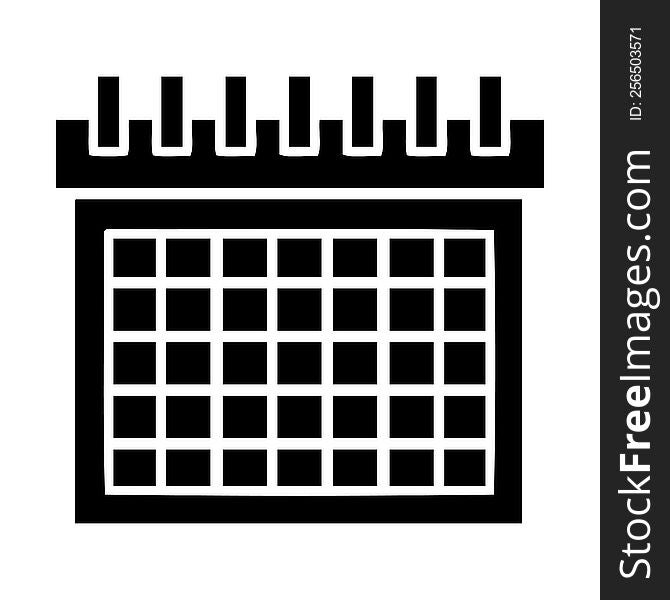flat symbol of a work calendar. flat symbol of a work calendar