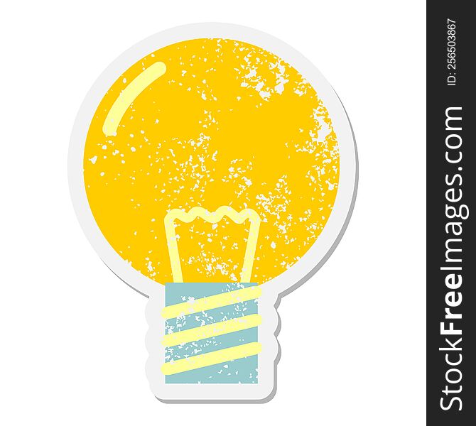 Light Bulb Grunge Sticker