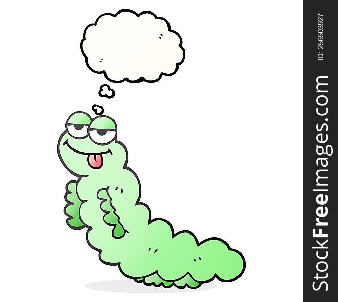 thought bubble cartoon caterpillar