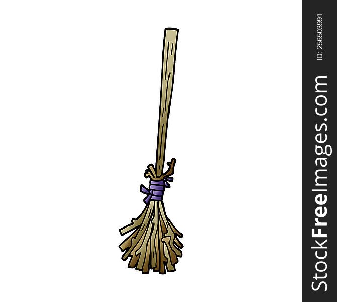 Cartoon Doodle Magic Broom