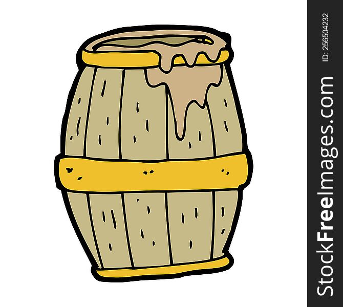 Cartoon Beer Barrel