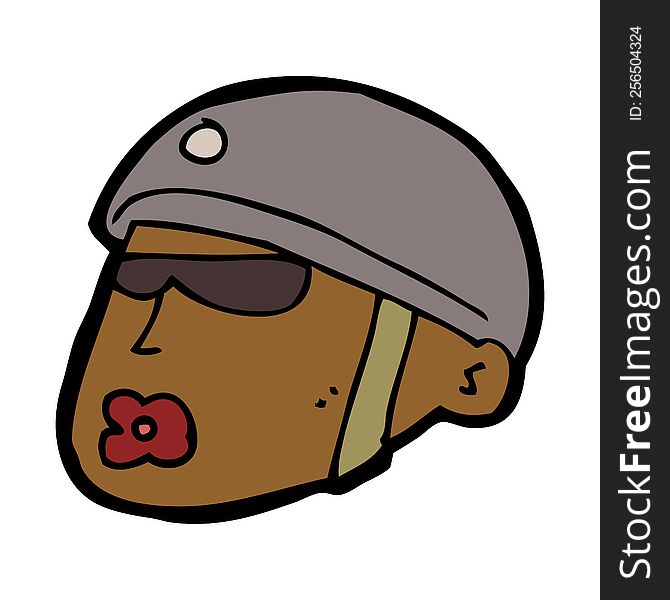 Cartoon Policeman Head