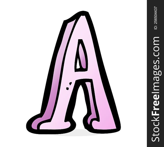 cartoon letter A