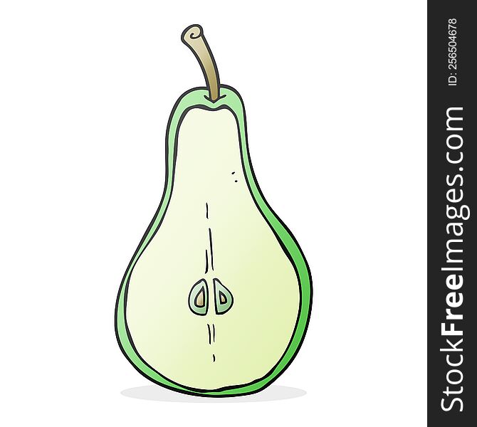 Cartoon Half Pear