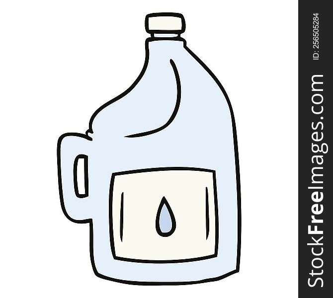 Cartoon Doodle Of A Large Drinking Bottle