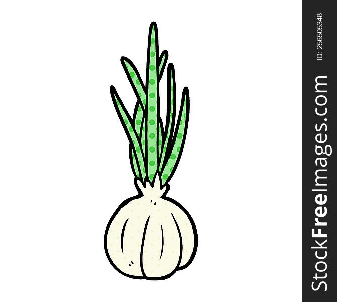 cartoon garlic bulb. cartoon garlic bulb