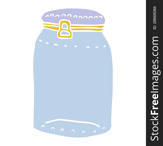 Cartoon Doodle Glass Jar