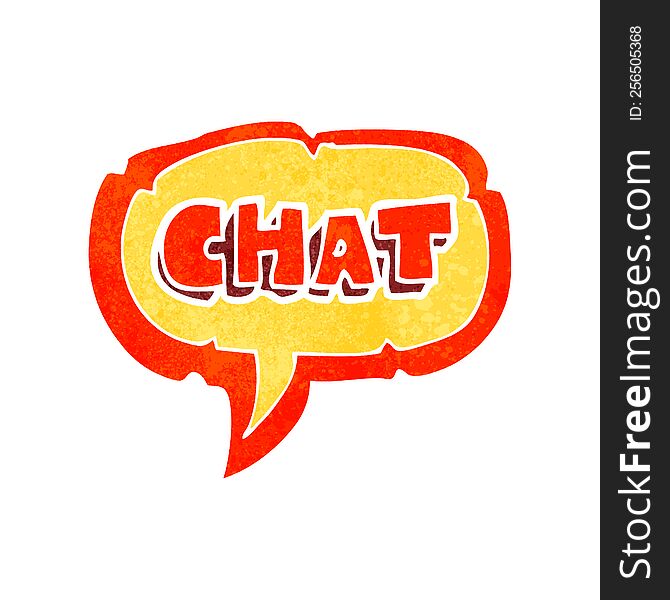 Retro Cartoon Chat Symbol