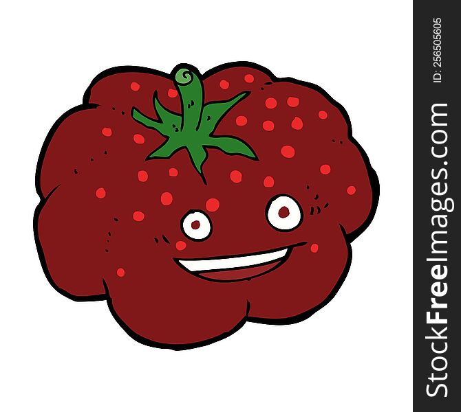 cartoon happy tomato