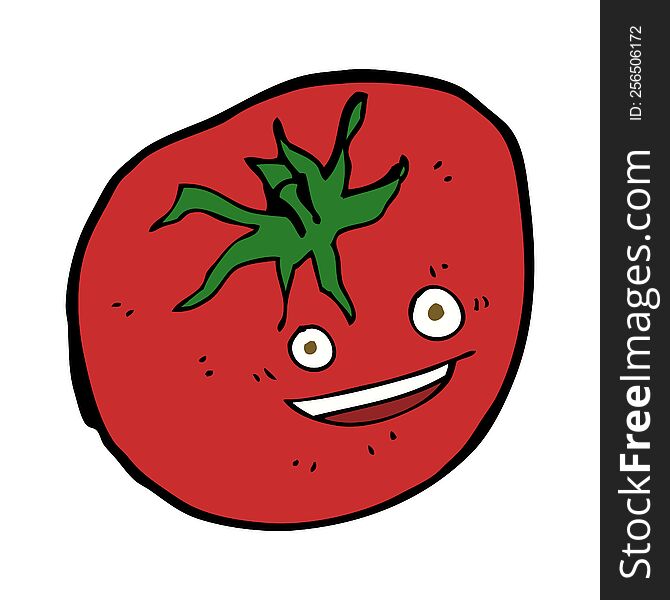 Cartoon Happy Tomato