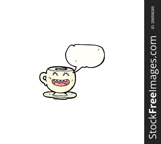 Happy Cup Cartoon Character