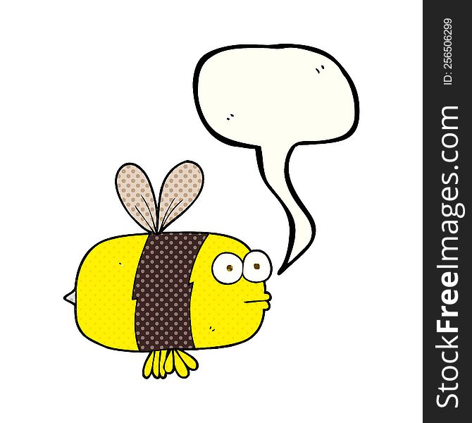 Comic Book Speech Bubble Cartoon Bee