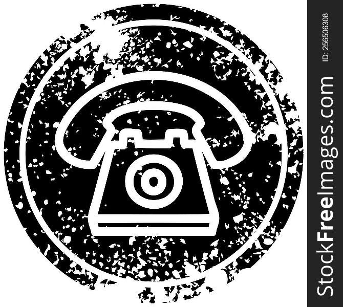 old telephone distressed icon