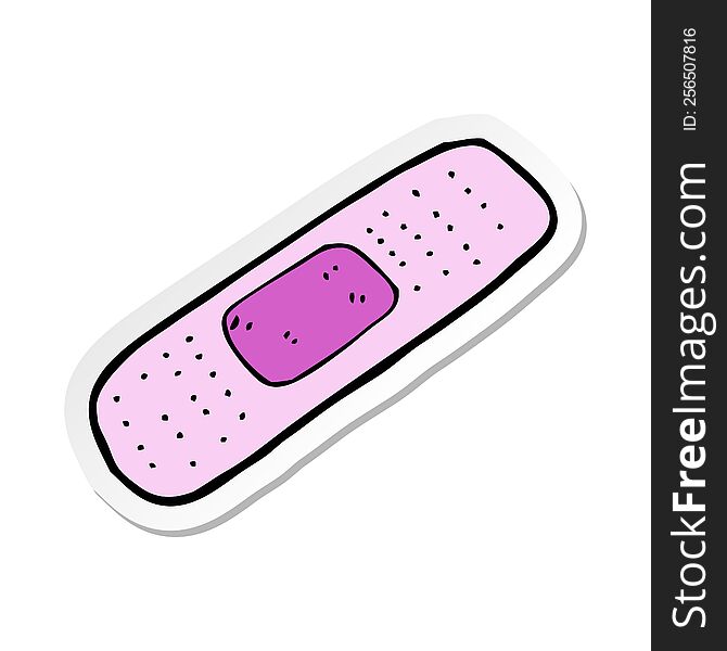 sticker of a cartoon medical plaster