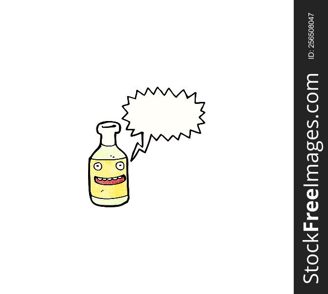 Frightened Bottle Cartoon Character