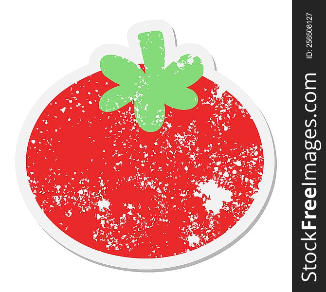 perfectly ripe tomato grunge sticker
