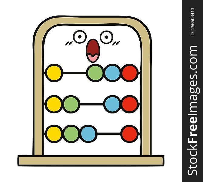 cute cartoon of a abacus. cute cartoon of a abacus