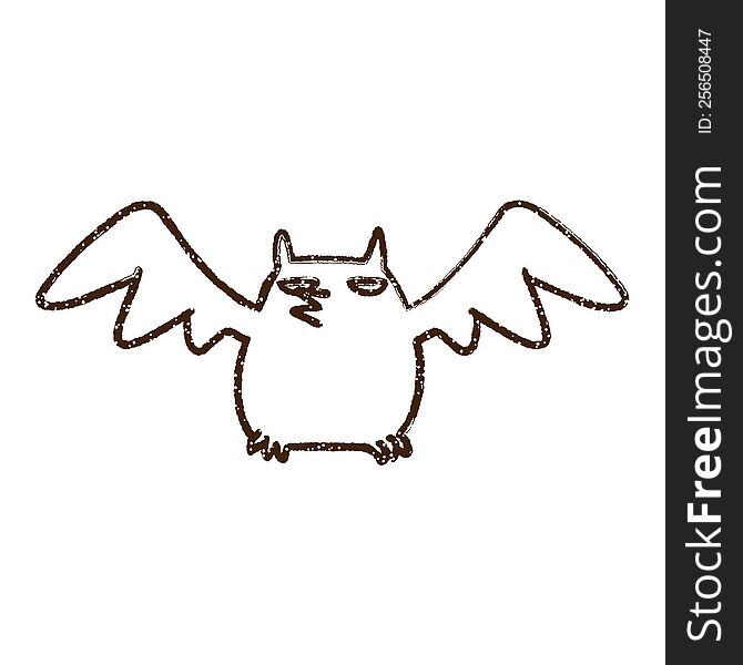 Bat Charcoal Drawing