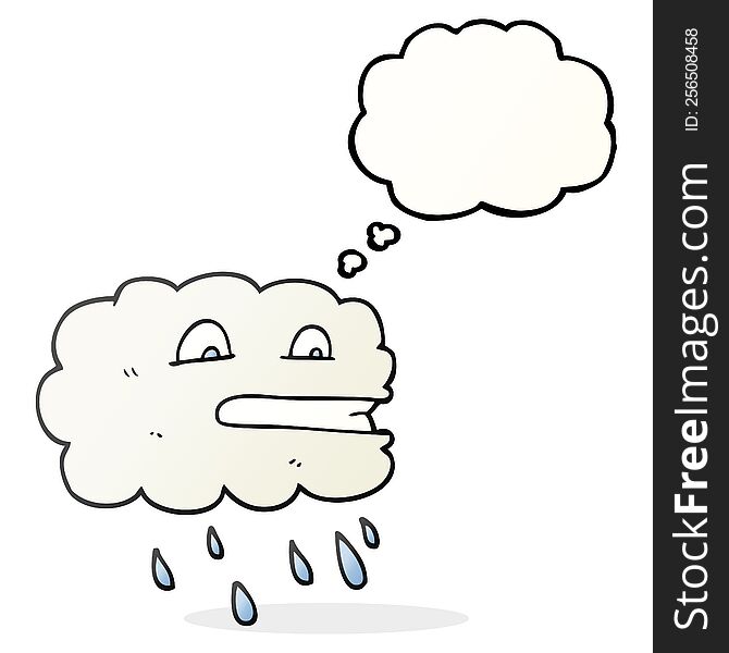 Thought Bubble Cartoon Rain Cloud