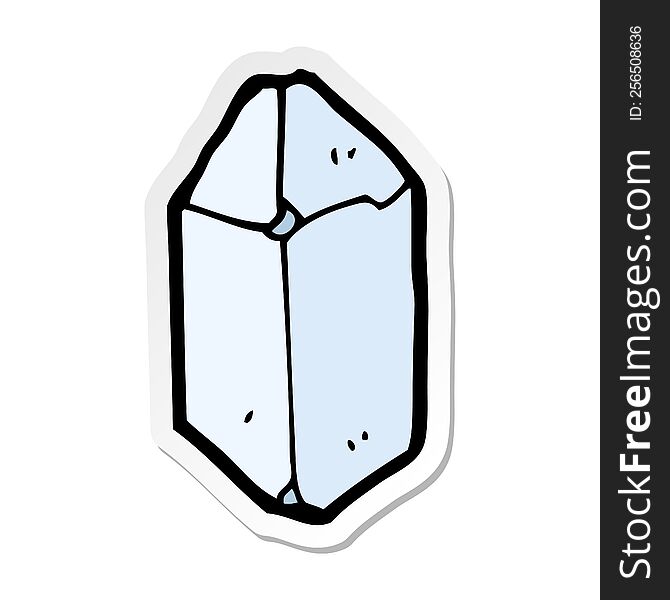 sticker of a cartoon crystal