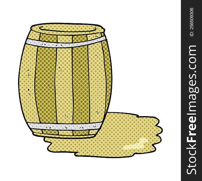 freehand drawn cartoon barrel; beer. freehand drawn cartoon barrel; beer